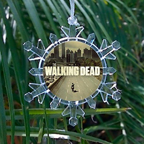 AMC TV Show The Walking Dead Snowflake Multi Color Blinking Holiday Christmas Tree Ornament