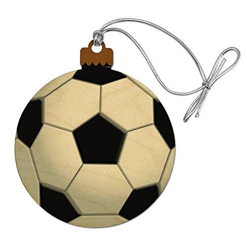 Graphics and More Soccer Ball Football Wood Christmas Tree Holiday Ornament