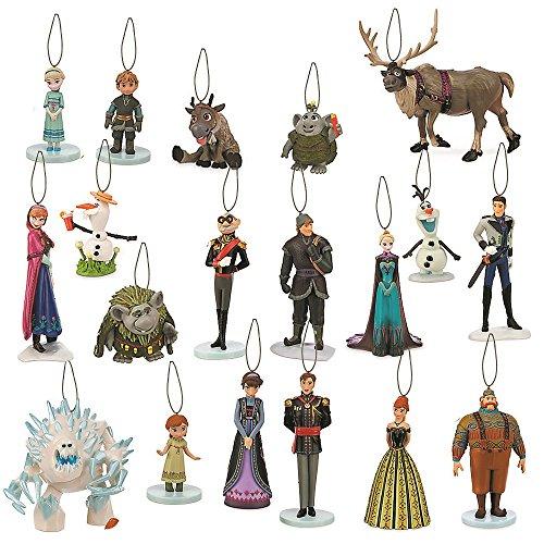 Disney Frozen Christmas Tree Mega Ornament Set Featuring Anna and Elsa, Coronation Anna and Elsa, Youth Anna and Elsa, Kristoff, Young Kristoff, Sven, Young Sven, Olaf, Summer Olaf, Hans, Marshmallow, Oaken, Duke of Weselton, King and Queen of Arendelle, Bulda, Pabbie