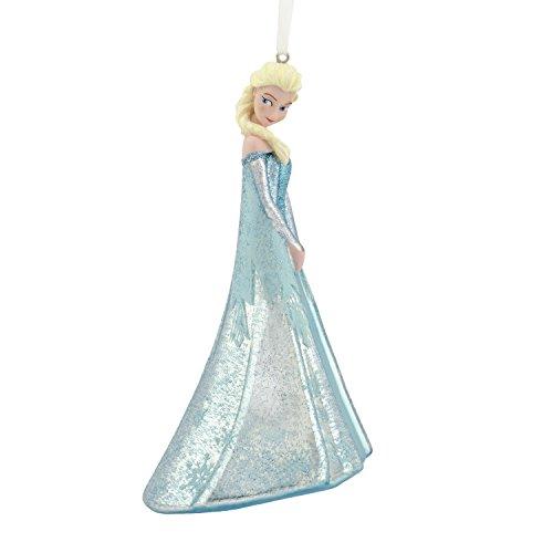 Hallmark Christmas Ornament Disney Frozen Elsa Blown Glass Figure, Blue Dress