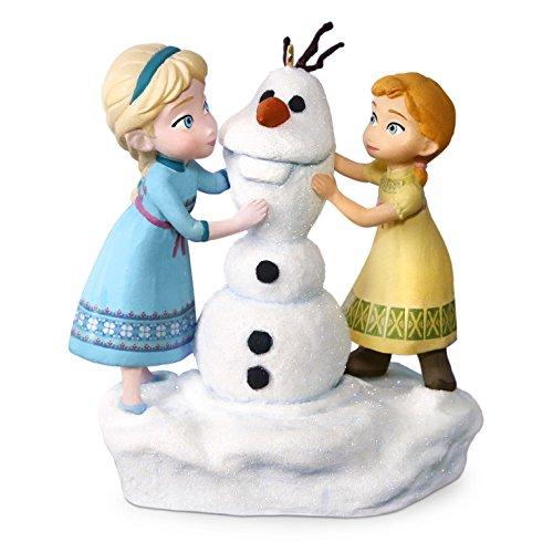 Hallmark Keepsake Disney Frozen Anna and Elsa Build a Snowman Musical Ornament - Blue, White