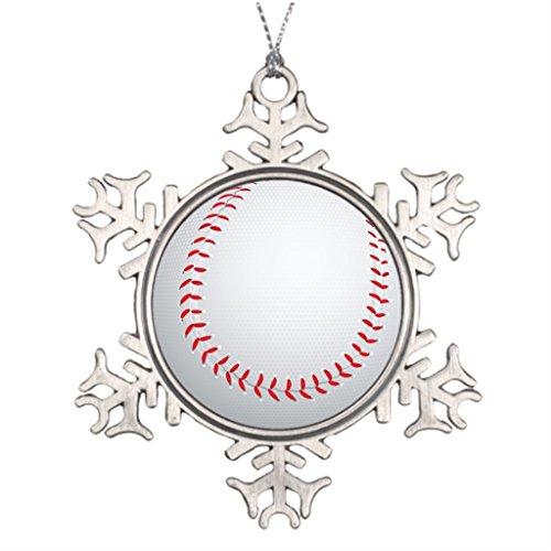 Xixitly Tree Branch Decoration Baseball Beisbol Sports Christmas Snowflake Ornaments