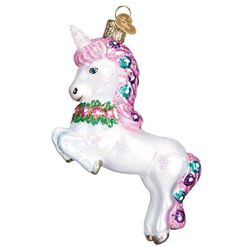 Old World Christmas Glass Blown Ornament Prancing Unicorn