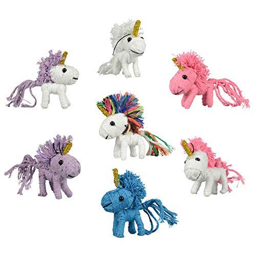 Unicorn Party Favor String Dolls Set Girls Birthday Treat Goody Bag Decoration Ornaments