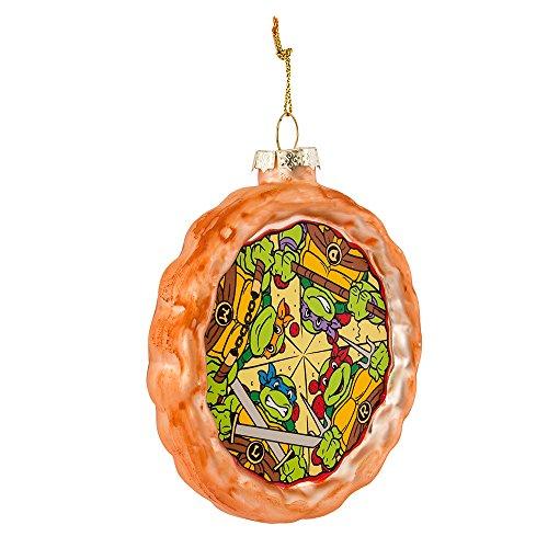 Nickelodeon Kurt Adler 3.5-Inch Teenage Mutant Ninja Turtles Glass Pizza Ornament