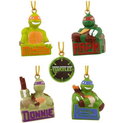 TMNT Kurt Adler 5-Piece Teenage Mutant Ninja Turtles Ornament Set, Mini