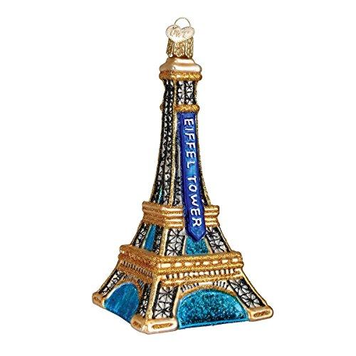 Old World Christmas Ornaments: Eiffel Tower Glass Blown Ornaments for Christmas Tree
