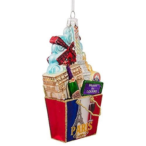 Kurt Adler C7570 Paris Bag Glass Ornament