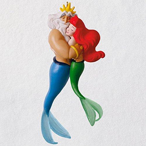 Hallmark Keepsake Christmas Ornament 2018 Year Dated, Disney The Little Mermaid Ariel and King Triton