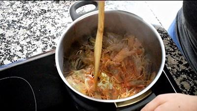 garbanzos con langostinos