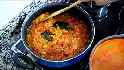 garbanzos con langostinos
