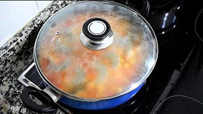 garbanzos con langostinos