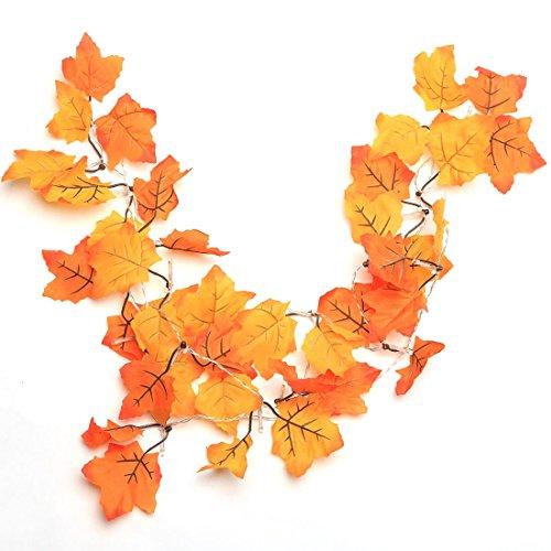 Thanksgiving Decorations Lighted Fall Garland, Thanksgiving Decor Halloween String Lights 8.2 Feet 20 LED, Thanksgiving Gift