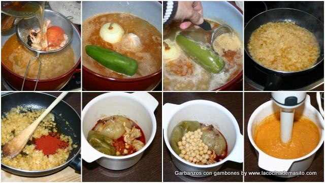 garbanzos con langostinos