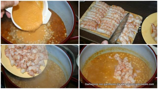 garbanzos con langostinos
