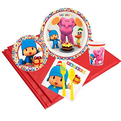 Pocoyo Childrens Birthday Party Supplies - Tableware Party Pack (24)