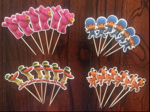 Pocoyo Cupcake Toppers Pocoyo Birthday Party Supplies SET OF 24