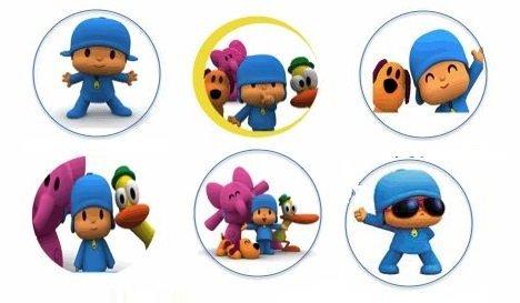 POCOYO Party Supplies Pocoyó 12 PINS Buttons FAVORS