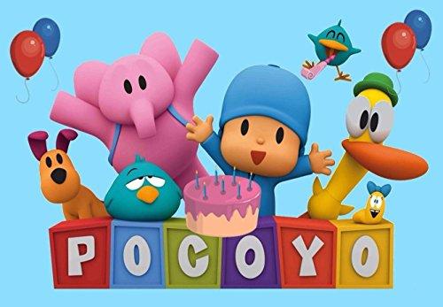 Pocoyo Blue Party Personalized Edible Frosting Image 1/4 sheet Cake Topper