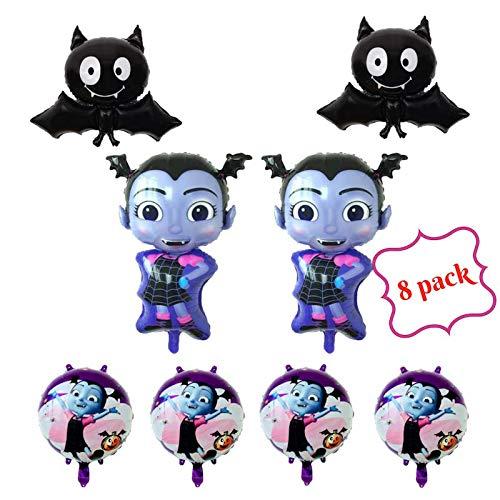 Vampirina Balloons Birthday party supplies 8 pack, Decoration Halloween, Disney Princess Girl.