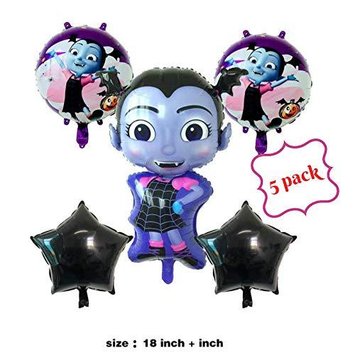 Vampirina Balloons Birthday party supplies 5 pack, decoration Halloween, Disney Princess Girl, USA Seller.