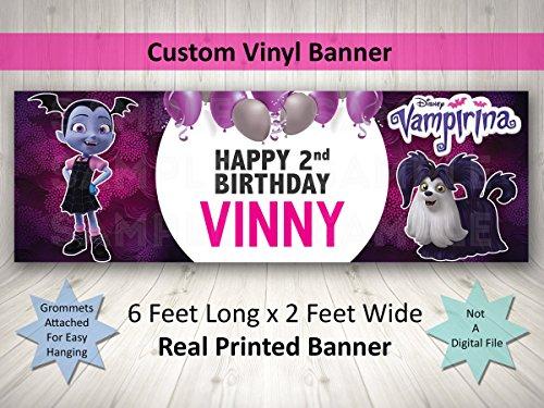 Vampirina Birthday Banner Personalized Custom Vampirina Party Decoration Large 2FTx6FT