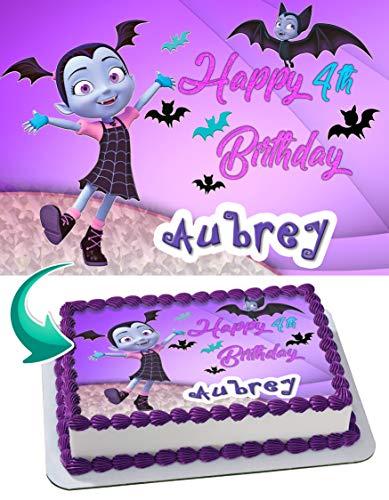 Vampirina Edible Cake Image Personalized Birthday Topper Icing Sugar Paper A4 Sheet 1/4 ~ Best Quality Edible Image for cake