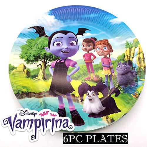 6pc Set of 7" Dessert Plates Vampirina Latex Party Supplies Decorations Balloon Balloons Favors Goody Bags Centerpiece
