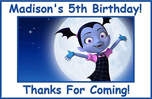 12 Personalized Vampirina inspired party stickers,birthday bag labels, supplies
