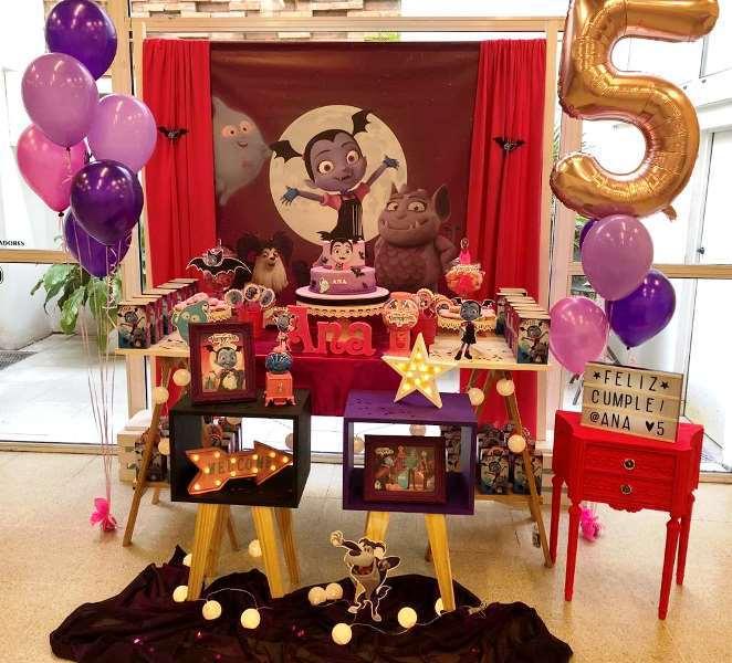 decoracion cumpleaños tematico vampirina