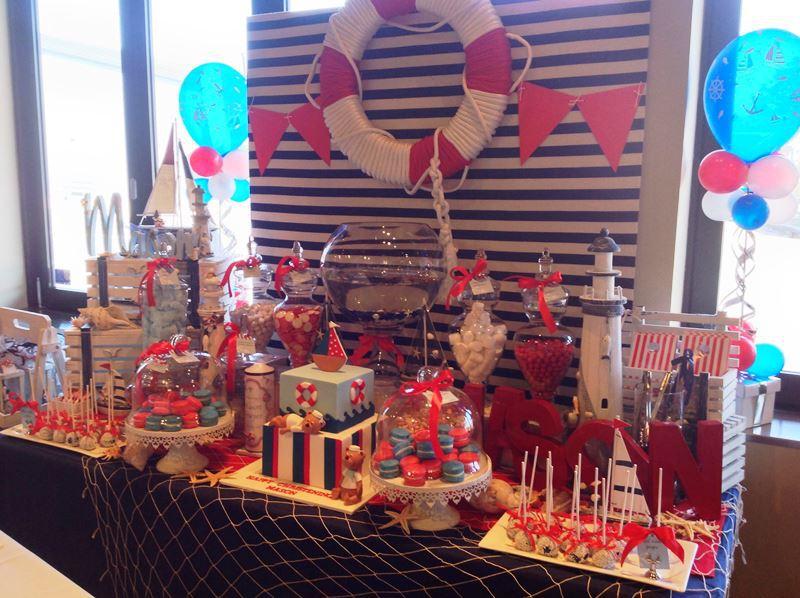 candy bar de fiesta marinero