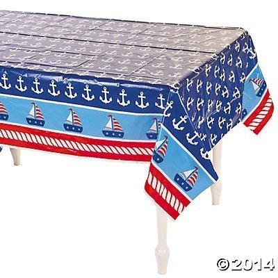 Fun Express Plastic 1st Birthday Sailor Table Cover