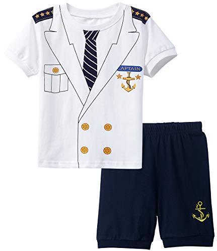 A&J DESIGN Halloween Boys Captain Pajamas Costume Sets Kids PJS
