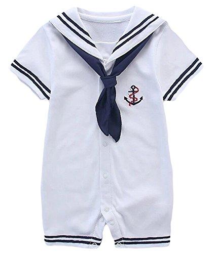 Simlehouse Baby Boy Sailor Suit Cosplay Dress Kids Bodysuit Outfits Clothes 2018