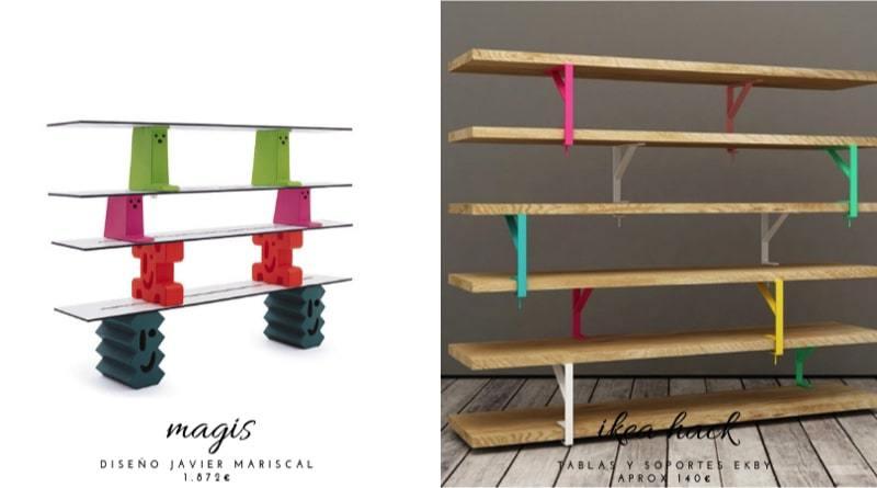 estanteria divertida usando piezas de ikea
