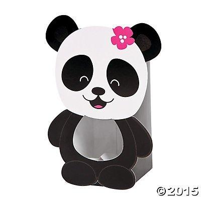 Cardboard Panda Party Treat Boxes - 12 ct