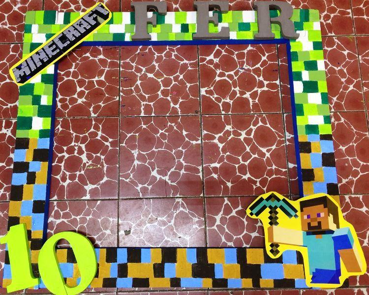 juego marco fotos cumpleaños minecraft
