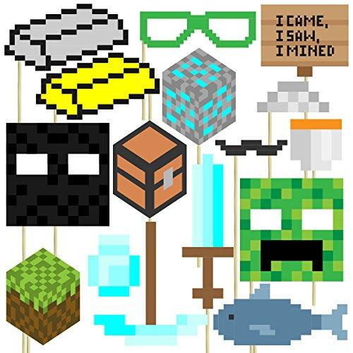 Blue Orchards Mining Fun Photo Props (32 Pieces) for Photo Booths, Kids Birthdays, School Functions and More! Our Photo Prop Party Favors are Pre-Made (Not DIY) for Your Convenience!