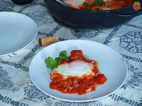 Huevos en salsa de tomate Receta HortoGourmet