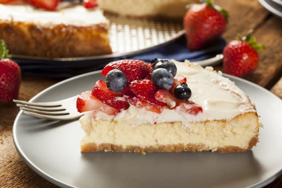 pastel de queso sano