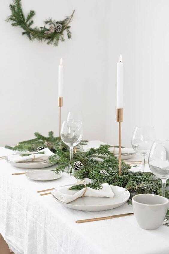 decoración mesa navideña
