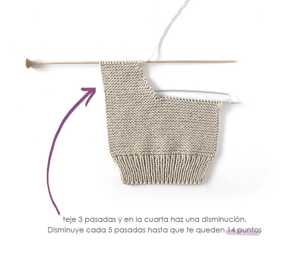 Cómo hacer una Polaina d punto para bebé - Patrón y Tutorial -