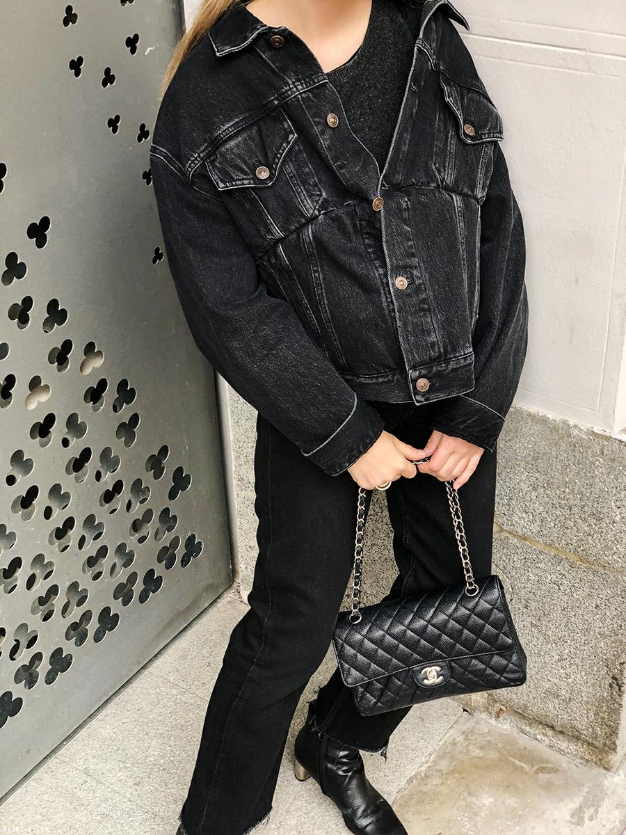 Trini | Balenciaga swing jacket Celine Bam Bam boots