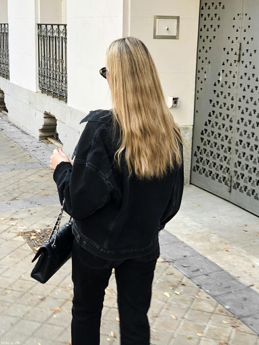Trini | Balenciaga swing jacket Celine Bam Bam boots