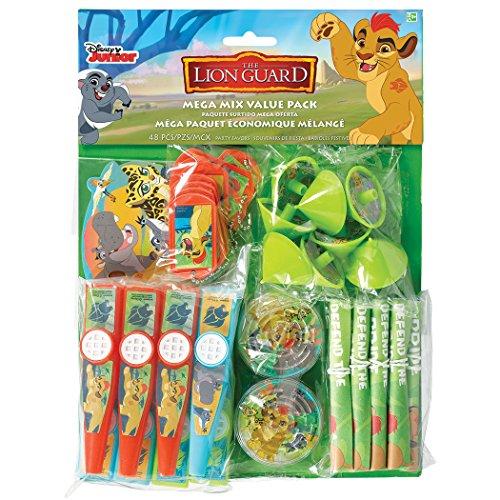 Amscan Lion Guard 48 Piece Favor Kit for 8 Lion King Birthday Party Supplies,Multi-colored,One Size