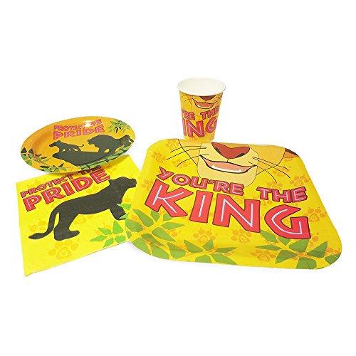 Blue Orchards Lion Cub Standard Party Packs (65+ Pieces 16 Guests!), Lion Guard Inspired, Tableware