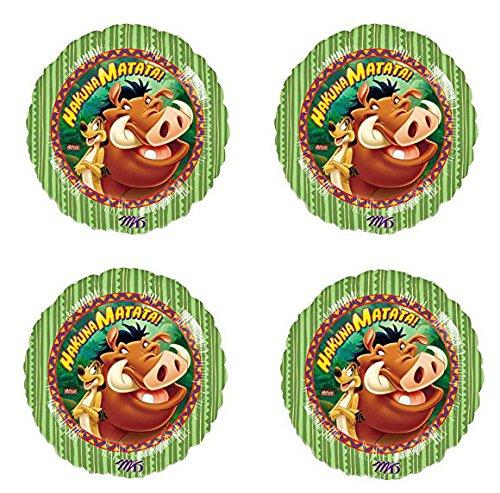 4 Disney Lion King "Hakuna Matata!" Foil Balloons - Pumbaa and Timon