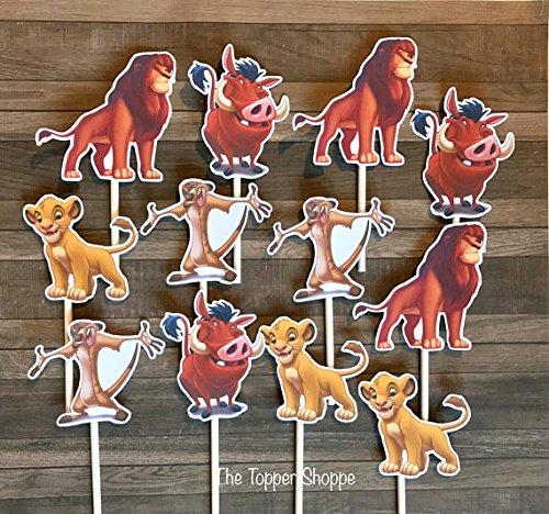 12 Cupcake Toppers LION KING