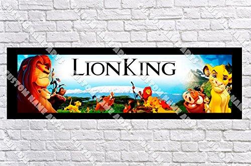 Personalized The Lion King Banner - Includes Color Border Mat, With Your Name On It, Party Door Poster, Room Art Decoration - Customize