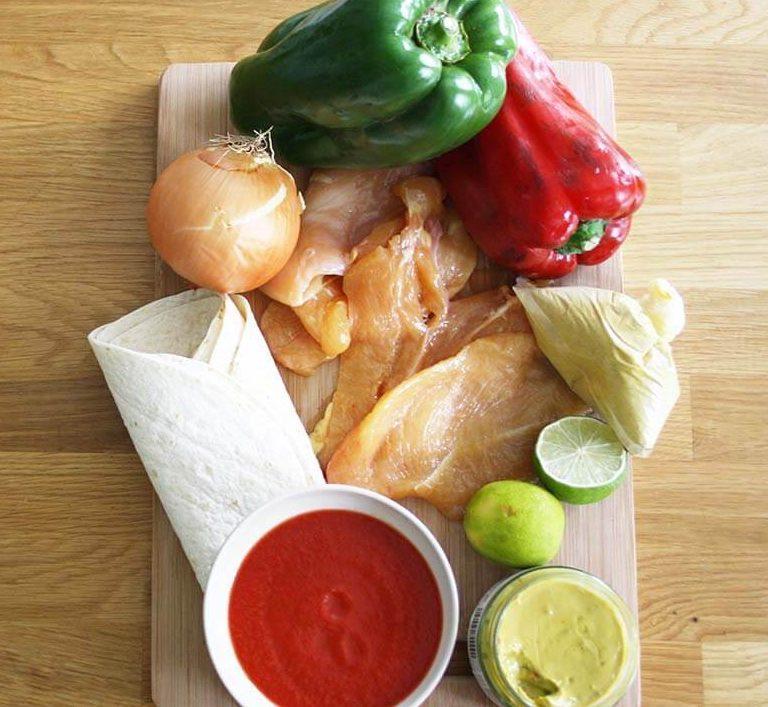 ingredientes para hacer fajitas